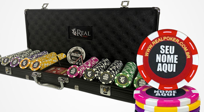 Maleta com 500 Fichas de Poker Personalizadas em Plástico - P1